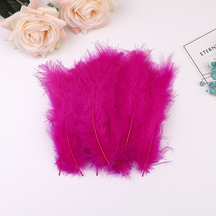 Picture of Cross-Border Wholesale Turkey Feathers Pointed Tail Velvet Feathers Colorful Feathers Dream Catcher Feathers Feather Lamp Wave Ball Feathers
