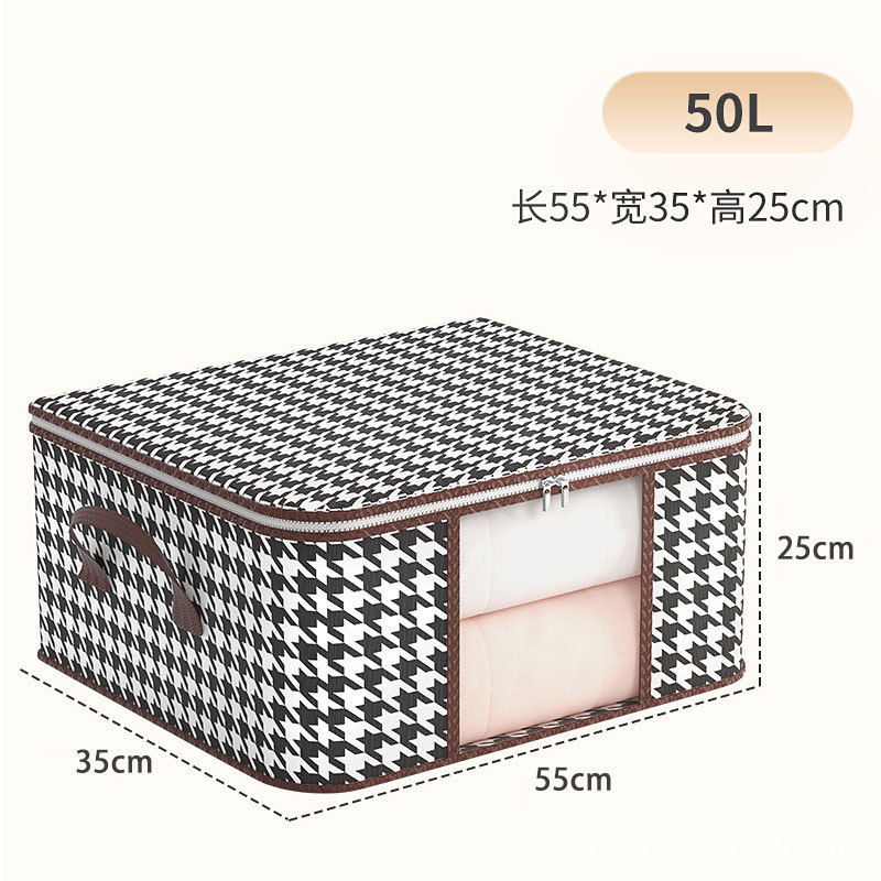 Picture of Houndstooth Storage Bag for Clothes and Quilts, Large Capacity Storage Bag, Moving Packing Bag, Storage Box, Moving Essential