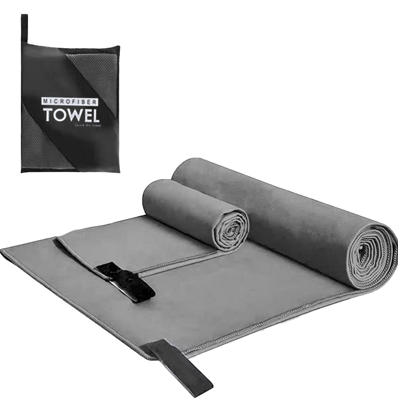 Picture of Quick-Drying Beach Towel Multi-Color Portable Quick-Drying Fitness Sports Towel Outdoor Beach Towel Mesh Bag
