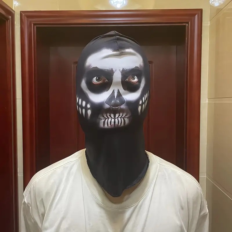 Picture of Summer Outdoor Sunscreen Mask Men's Ice Silk Motorcycle Riding Face Towel Thin Animal Full Face Neck Ear Hanging Tape