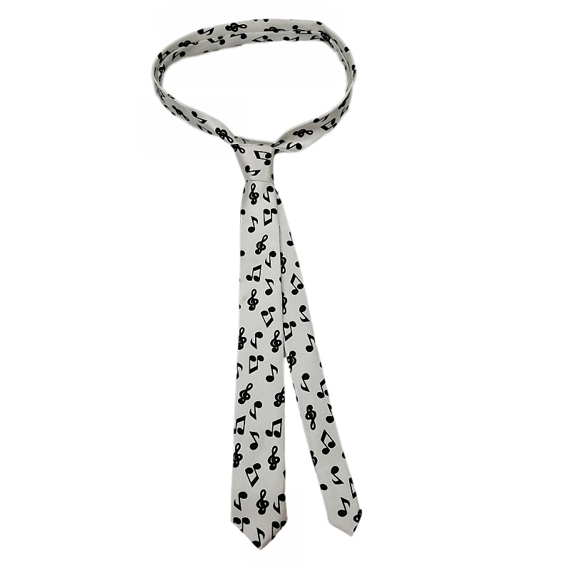 Picture of Zebra Leopard Print Love Poker Letters 5cm Matchinging Shirt Ins Student Tie Unisex Versatile Can Be Customized