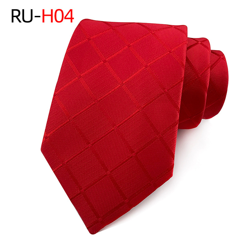 Picture of Tie Men's British Vintage Brown khaki brown Plaid Business Casual Striped Red Wedding Tie