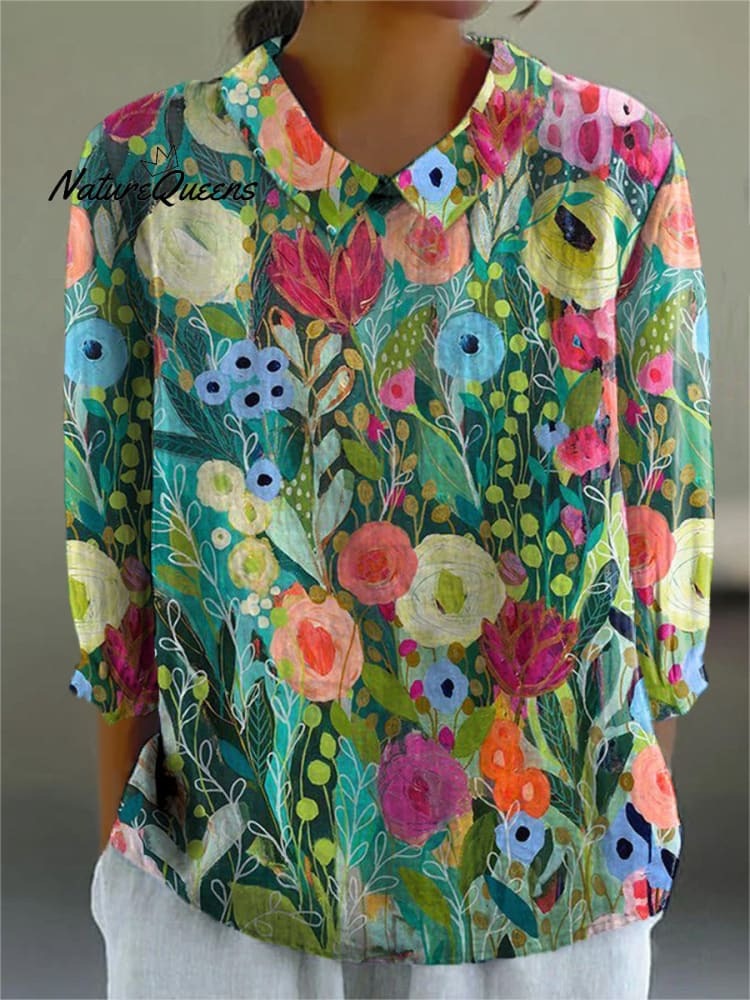 Picture of E Round Neck Pullover Summer Casual Cross-Border Women's Clothing New Amazon Printed Loose Women's Clothing Long-Sleeved Hot Sale