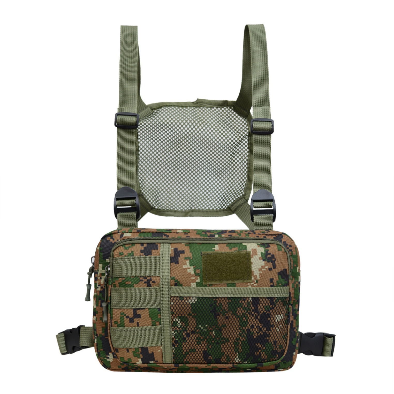 Tactical Chest Bag, Sports Running Vest Bag, Camouflage Functional Backpack, Trendyy Casual Vest, Chest Hanging Camouflage Bag