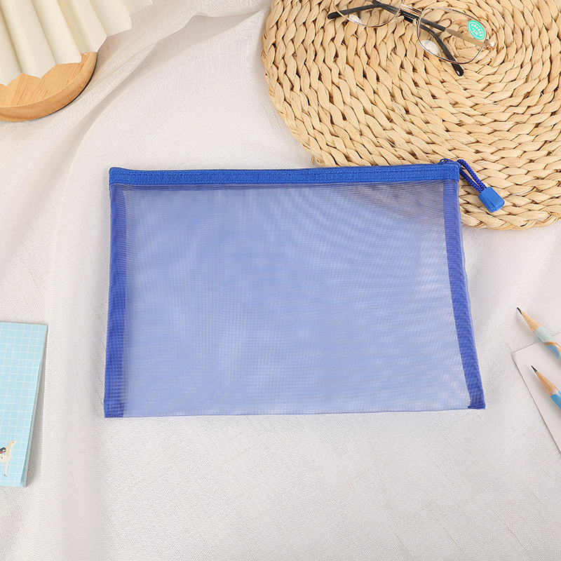 Picture of Mesh Toy Storage Transparent Zipper Bag Nylon Plus Upgrade Encryption Mesh Pencil Bag Student Examination Pencil Bag Makeup Wash
