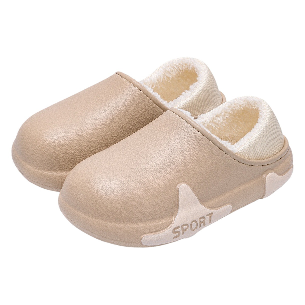 Eva Waterproof Slippers for Men Winter Indoor Home 2025 New Home Home Non-Slip Cotton Shoes for Women with Poop Feeling