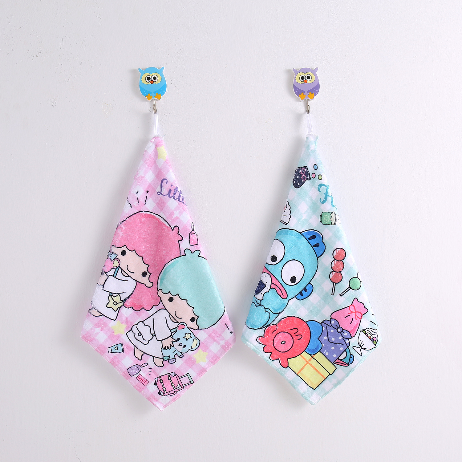 Cute Cartoon Small Square Towel, Kitchen Dish Towel, Bathroom Living Room Hand Towel, Carry-On Hand Towel When Going Out
