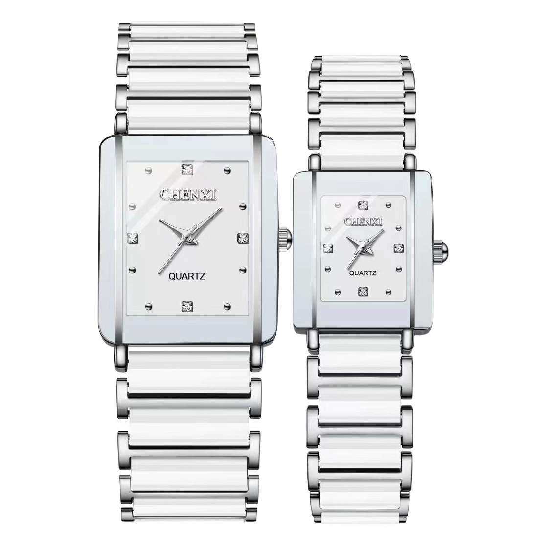 CHENXI Watch Dawn Explosions Square Couple Watch Ceramic Cross-border Foreign Trade Fashion Quartz Watch Men's One Piece