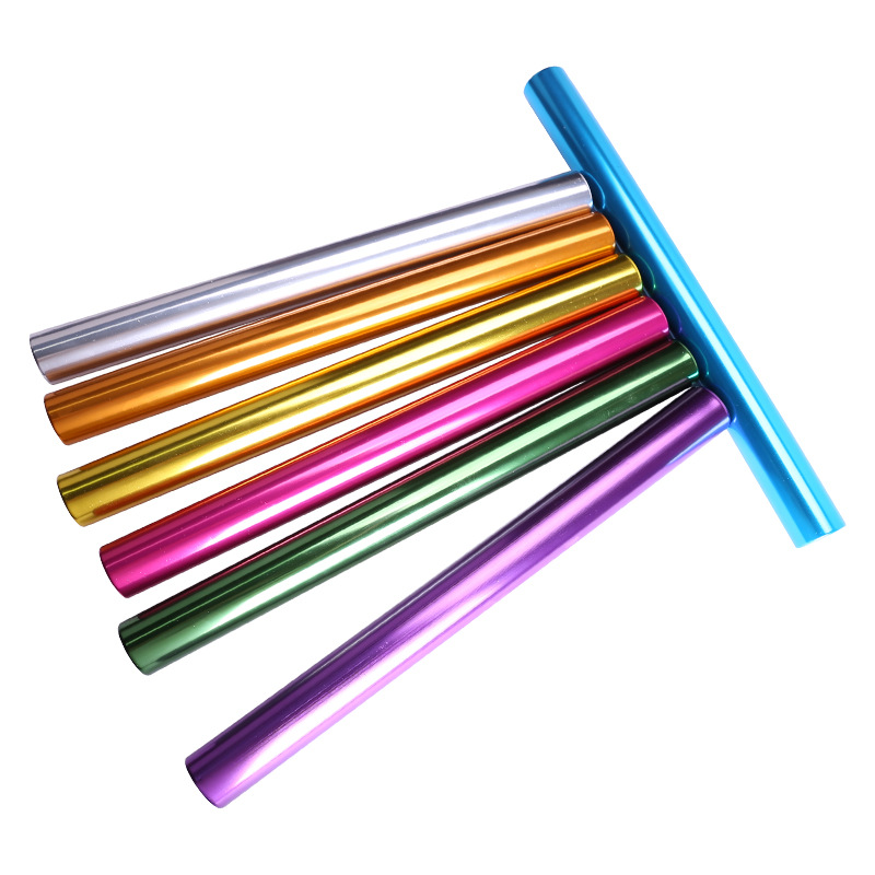 Picture of Electroplated 2.7cm aluminum alloy relay rod oxidation electroplating standard adult race relay rod transfer rod signal rod