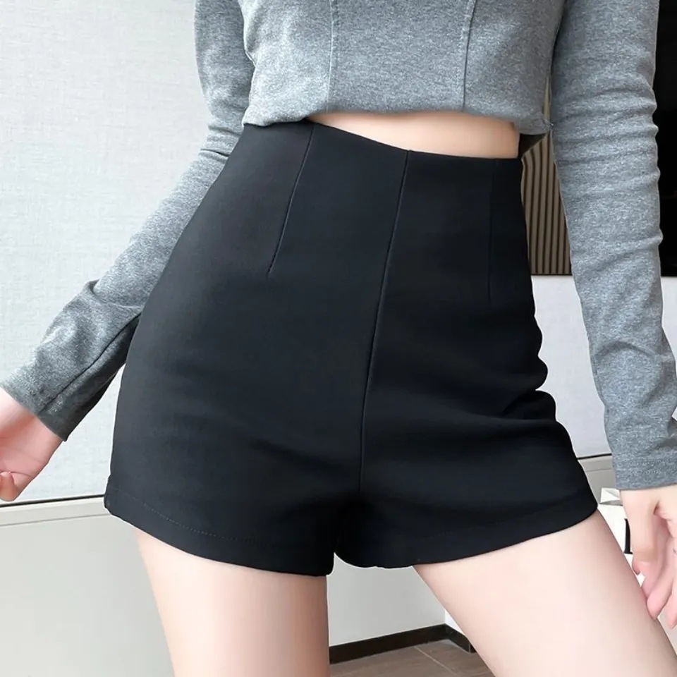 High-Waisted Tight Shorts for Outerwear, Stylish Ultra-Short Hot Pants, Versatile Casual Shorts, High-Elasticity Tight-Fitting Hip-Hugging Pants