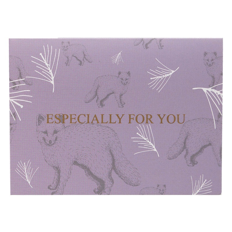 Senyu Leaf Children's Folding Greeting Card Passing on Animal Birthday Blessing Festival Thanksgiving Romantic Couples Express Handwritten Card