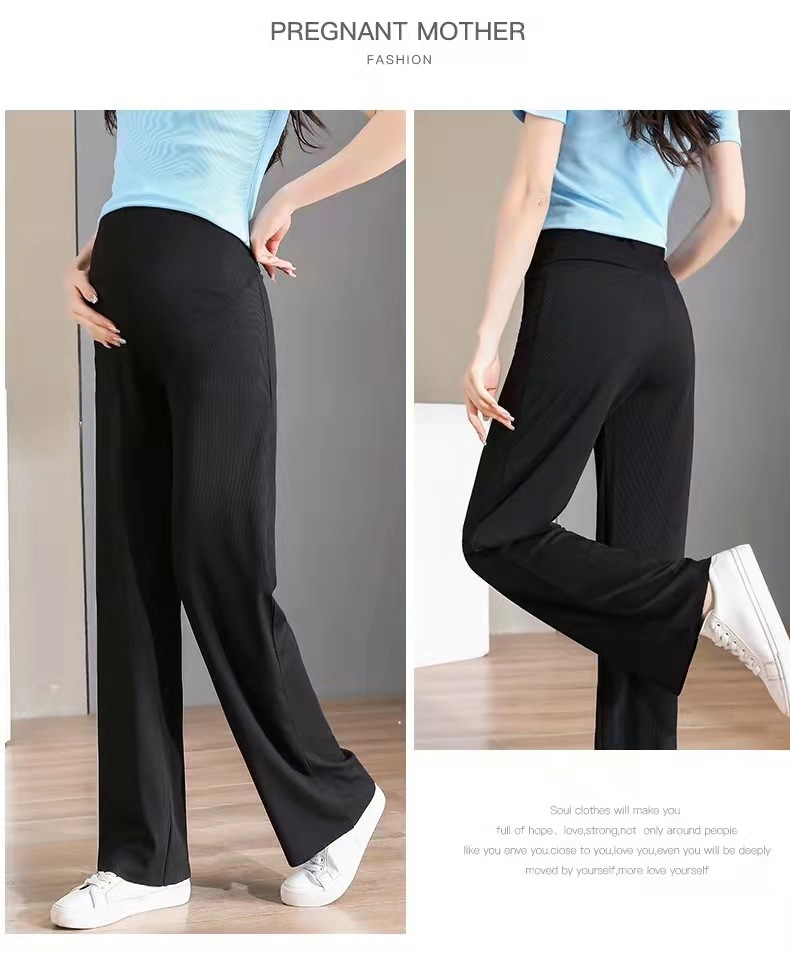 Picture of Pregnant Women's Pants Summer Thin Wide-leg Pants Leggings Cold Autumn Pants Elastic Spring and Autumn Thick Pregnant