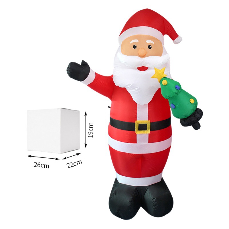 Amazon 8FT luminous inflatable Old Man Christmas tree outdoor courtyard with Lights Christmas inflatable husband