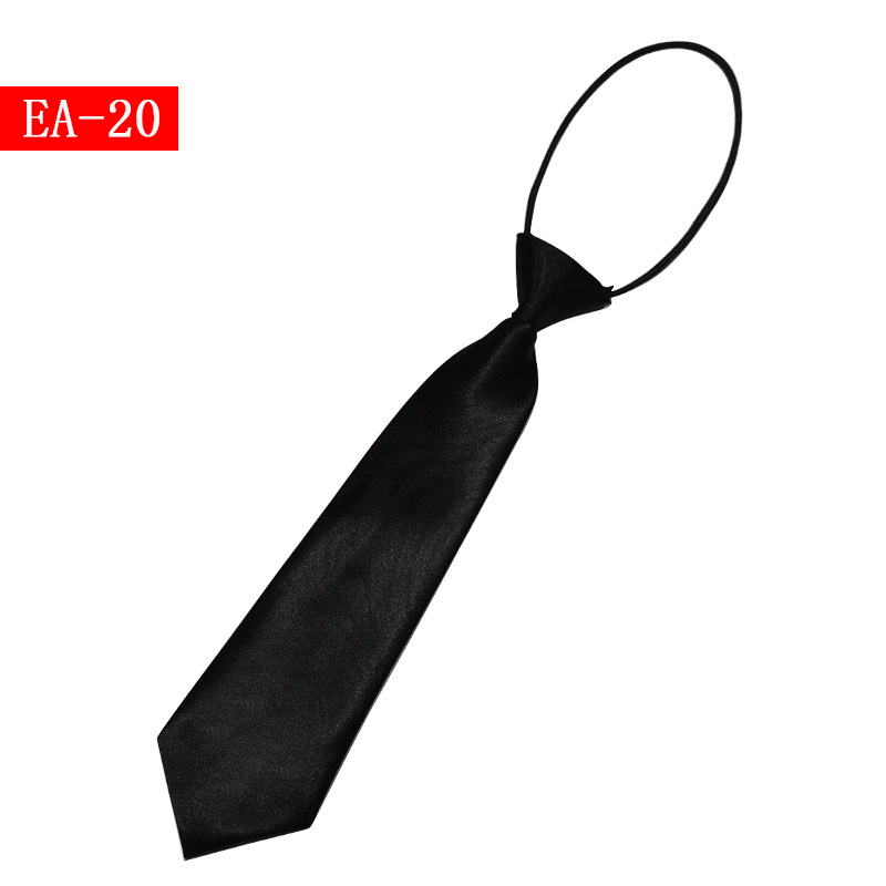 Picture of Children's solid color small tie boys and girls plain color short elastic belt baby children's children Primary School students Shengzhou manufacturers