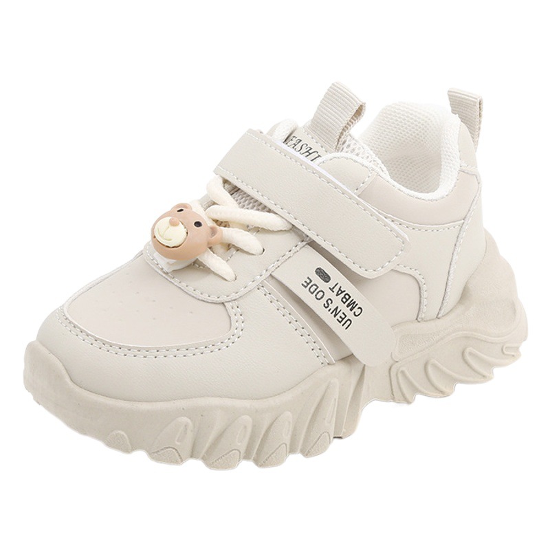 Children's Sports Shoes 2025 Spring & Fall New Style Boys' Dad Shoes Non-Slip Girls' White Shoes Soft Sole Baby Casual Shoes