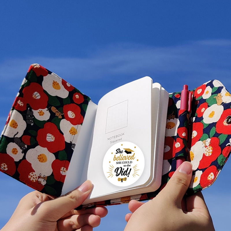 Picture of 500 stickers/rolls wholesale graduation season graduation cap festival celebration round sticker label sealing sticker