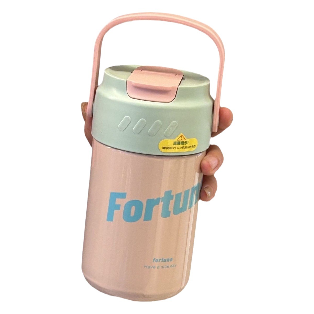 316 stainless steel vacuum Cup two-in-one dual-use student men and women portable tea partition straw Cup ins high-looking