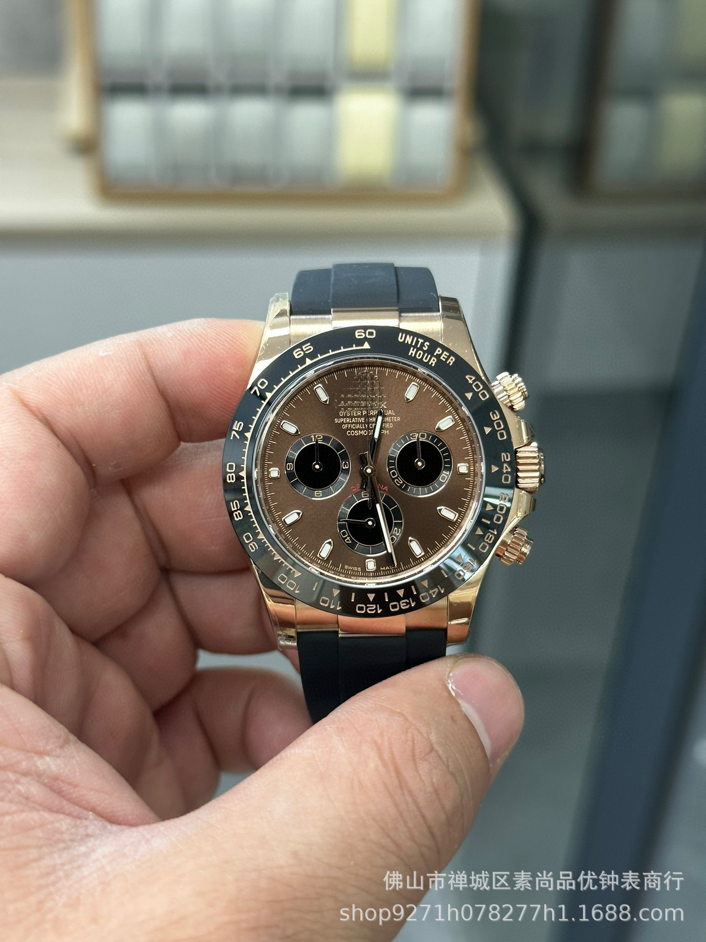 Picture of Cross-border Panda Di 7750 Ditong Cement Grey 12.4 Golden Di Chronograph 4130 Yu Wenle Men's Mechanical Watch