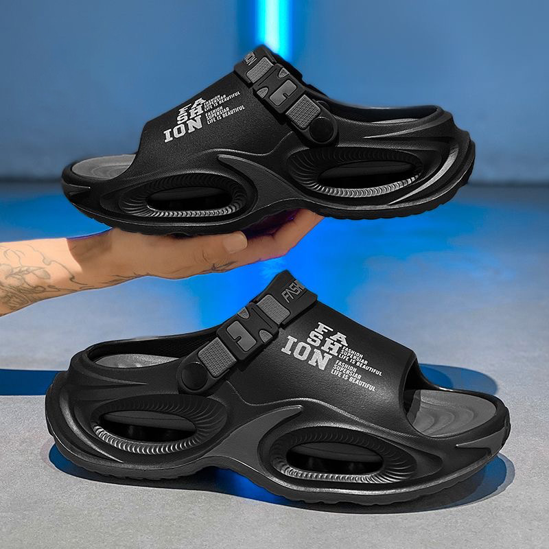 New Men's Slippers Eva Outer Wear Thickeneded Internet Celebrity Hot Style Lightweight Breathable Versatile Home and Outdoor Sandals Trendy Slippers