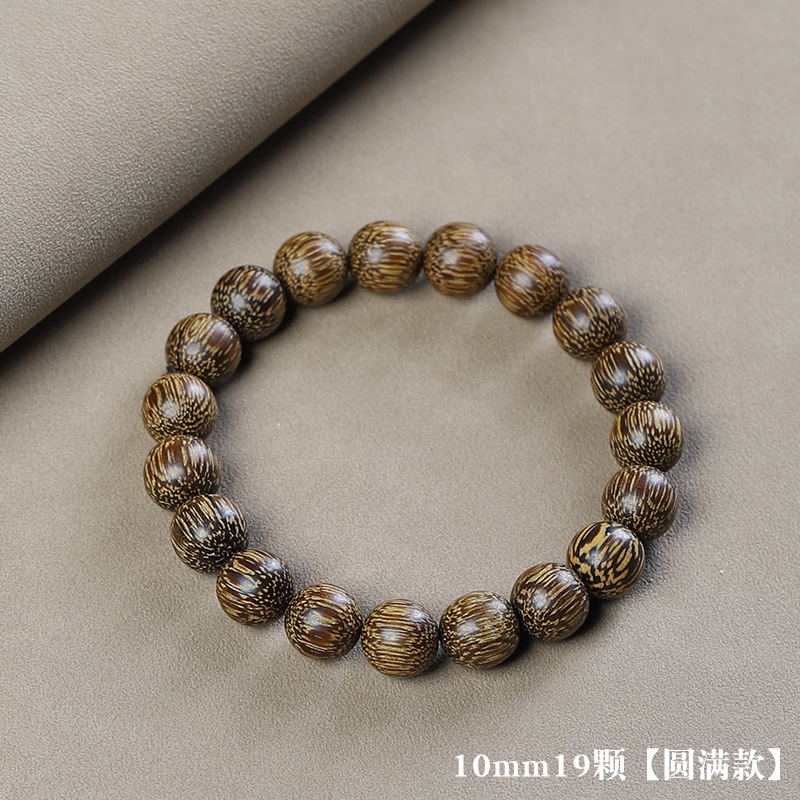 Picture of Vietnam Nha Trang Bai Qinan Ailwood 20 Bracelet Submerged Old Material Wen Play Men's and Women's Single Circle Buddha Bead Bracelet