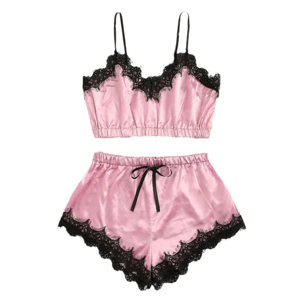 European and American cross-border hot sexy lace sexy lingerie sling three-point chest-wrapped lace underwear suit