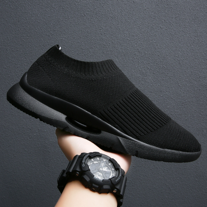 Summer Men's Breathable Mesh sneaker Slip-on Lazy Shoes Fashionable All-match Lightweight Breathable Socks Shoes
