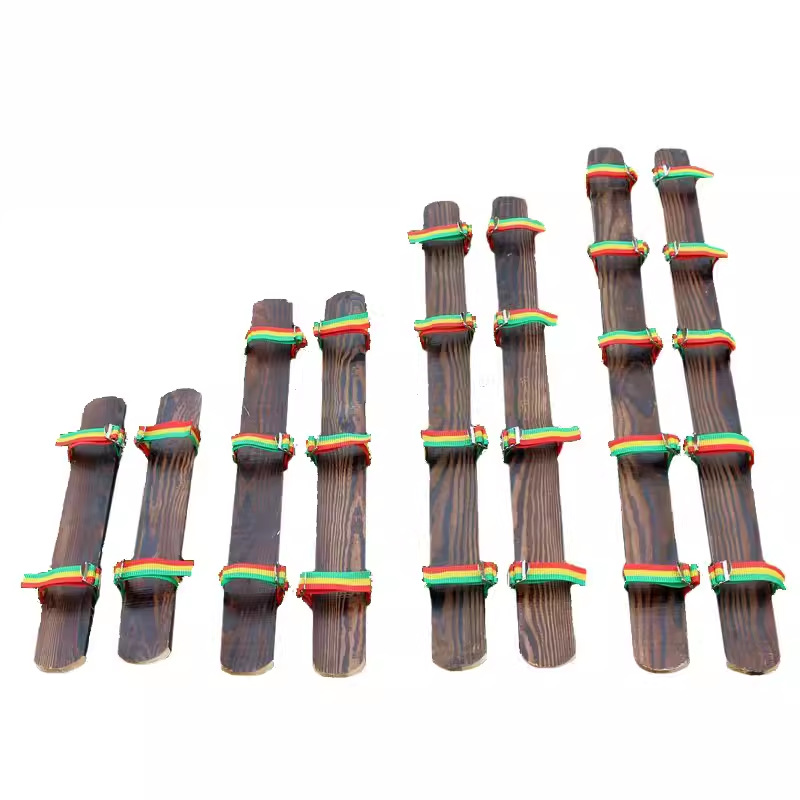 Picture of Teamwork Wooden Shoes Equipment Collaboration Board Athletics Team-Building Outdoor Large Footboard Parent-Child Activities Unity Wooden Shoes