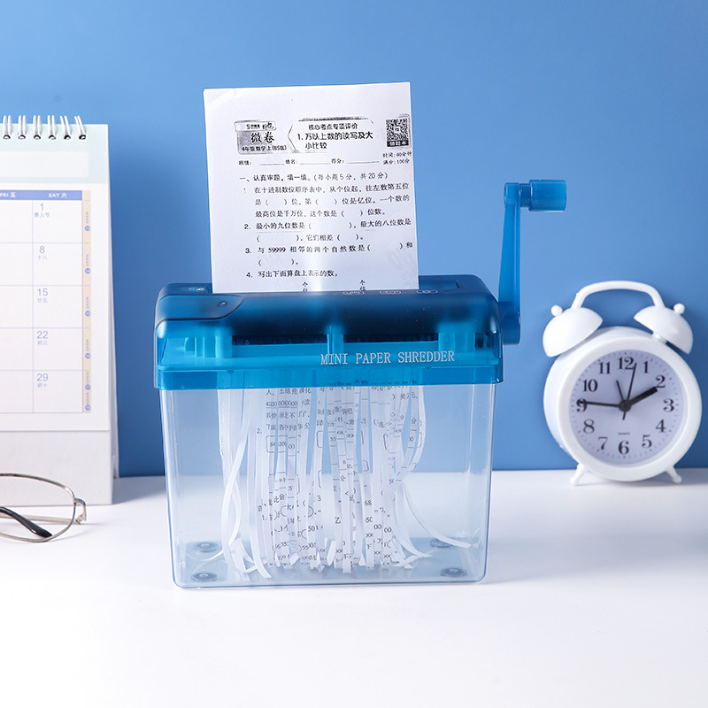 Picture of Cross-Border Hot-Selling Paper Shredder Office Home Mini Manual Paper Shredder Desktop Hand-Cranked Document Shredder