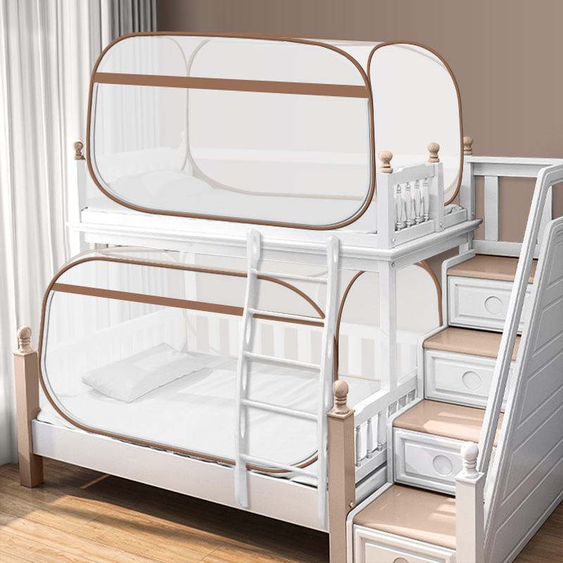 Picture of Yurt mosquito net installation-free cross-border household dormitory foldable zipper dustproof bottomless manufacturers a generation of hair