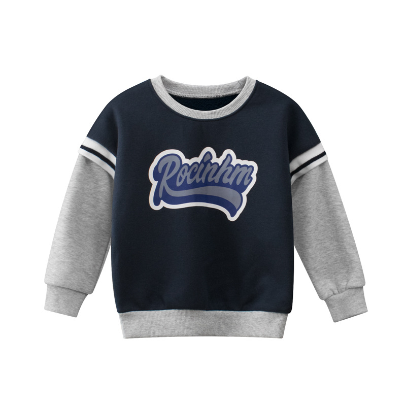 Picture of 27kids brand children's clothing 2024 autumn new boys' clothing autumn and winter children's sweater fleece-lined one-piece delivery