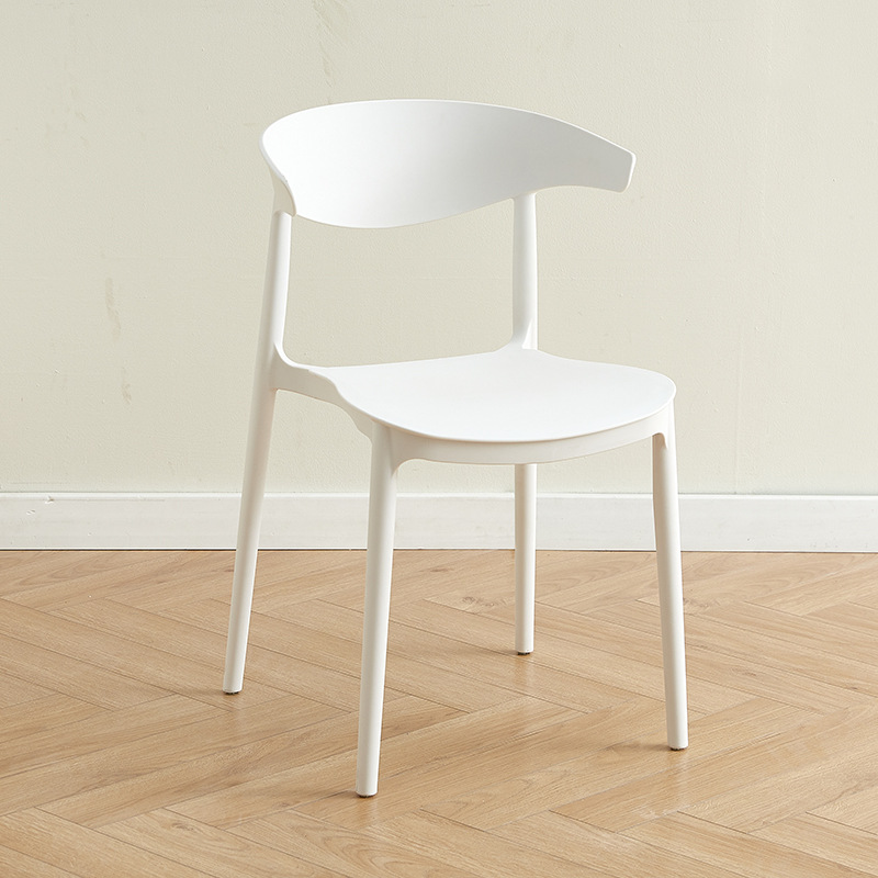 Picture of Modern Simple Plastic Chair for Home Use, Adult Chair with Backrest, Horn Chair, Cafe Dining Chair, Backrest Chair, Lightweight and Durable