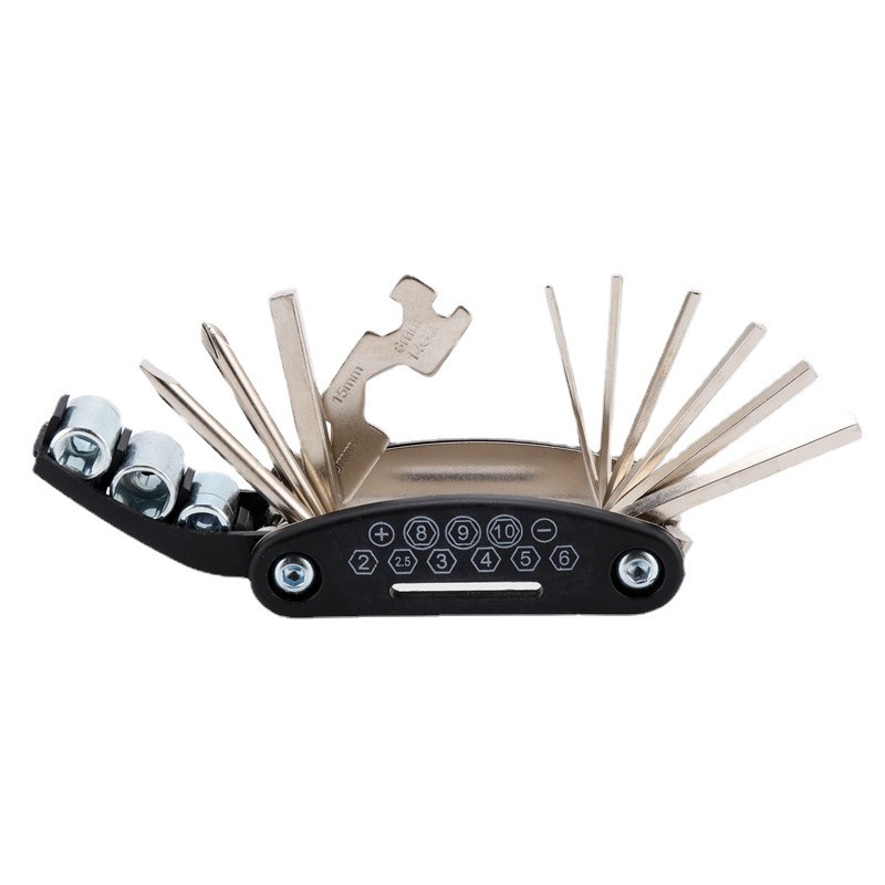 16-in-1 Multifunctional Mountain Bike Combination Car Repair Tool Road Bike Multifunctional Foldableing Car Repair