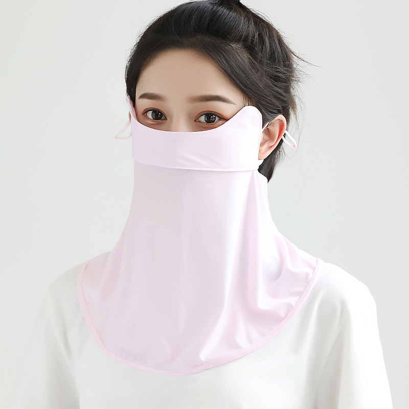 Picture of Summer Ice Silk Long Eye Angle Protection Mask Neck Protection Sun Protection Mask UV Protection Sunshade Cool Sense Riding Veil