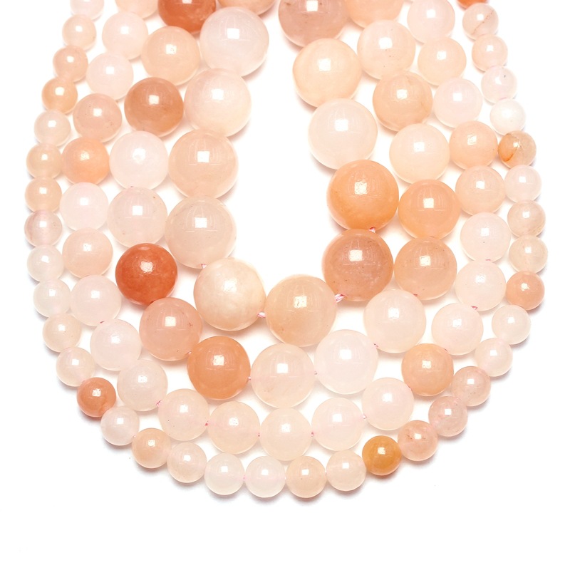 Picture of Natural pink Dongling Dongling Jade round beads loose beads beads semi-finished products wholesale handmade DIY bracelet necklace accessories