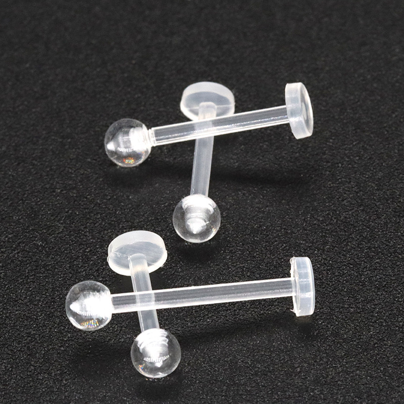 Picture of Acrylic lip nail human body perforated transparent eyebrow nail jewelry lip decoration flat bottom lip nail e-commerce nose nail wholesale