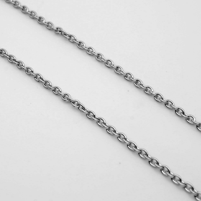 Picture of Cross-Border Jewelry Stainless Steel Men's Necklace Titanium Steel with Chain European and American O-Shaped Chain Cross Chain Accessories Women's Pendant Chain