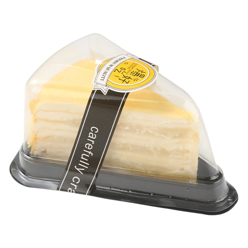 Cross-Border Durian Layer Mousse Cake Box 6inch 8inch Disposable Transparent Blister Triangle Pastry Packaging Box