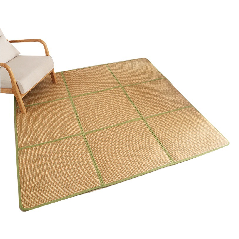 In stock Japanese-style foldable rattan mat carpet bedroom bedside tatami full carpet living room mat carpet
