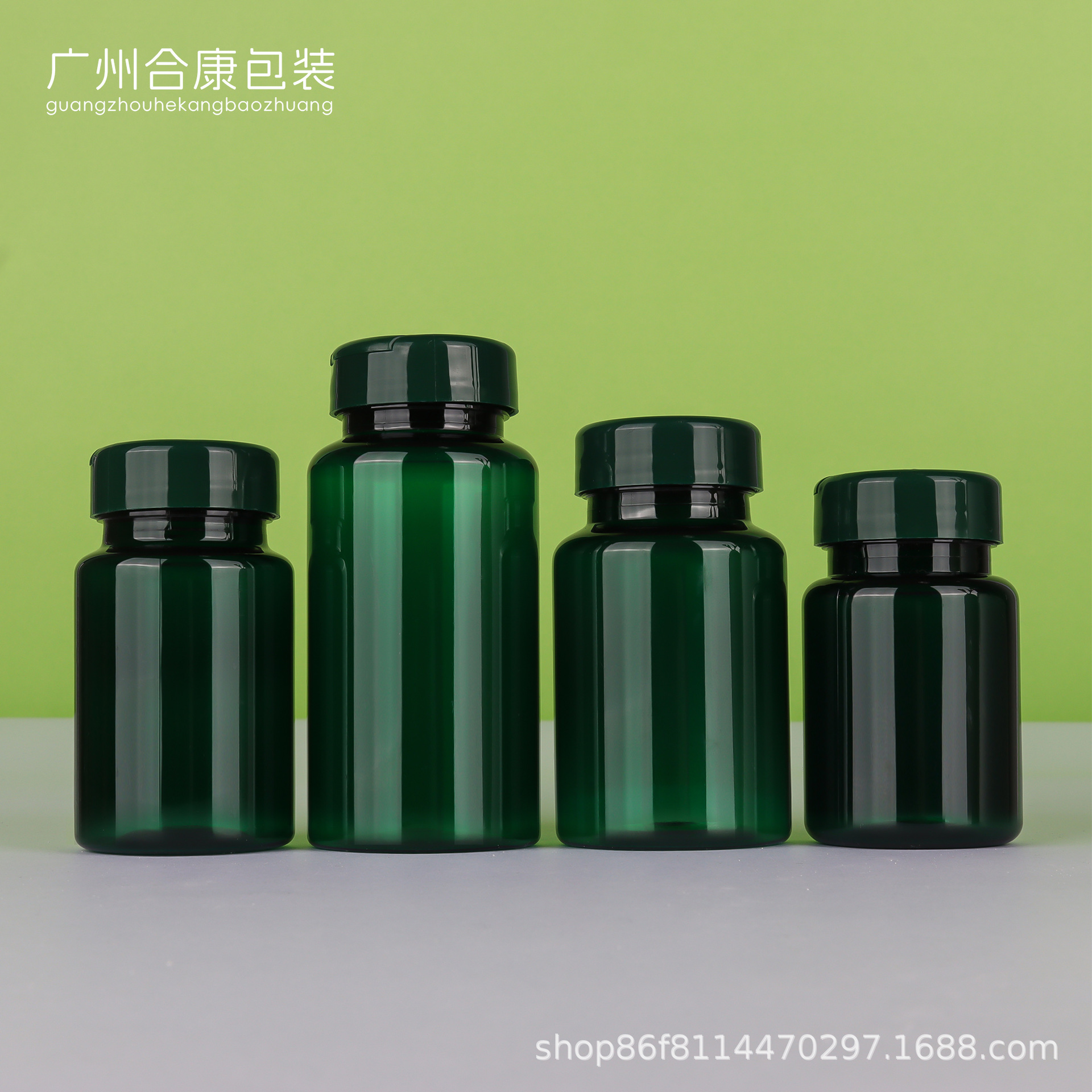 Manufacturer Pet Health Care Product Bottle Capsule Sub-Bottling Bottle Large Quantity Discount Green 100ml Flip-Top Bottle