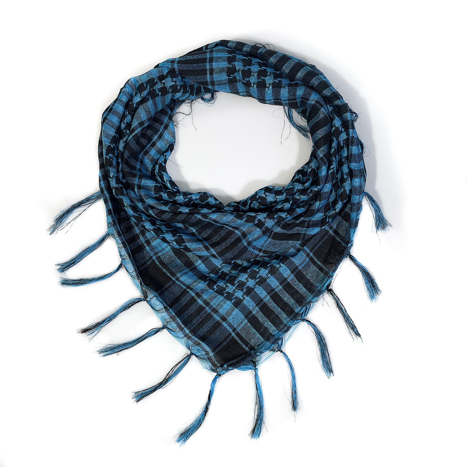 Picture of Net Silk Houndstooth Square Scarf Arabian Headscarf Outdoor Military Fan Tactical Export Tassel Desert Scarf Cross-border