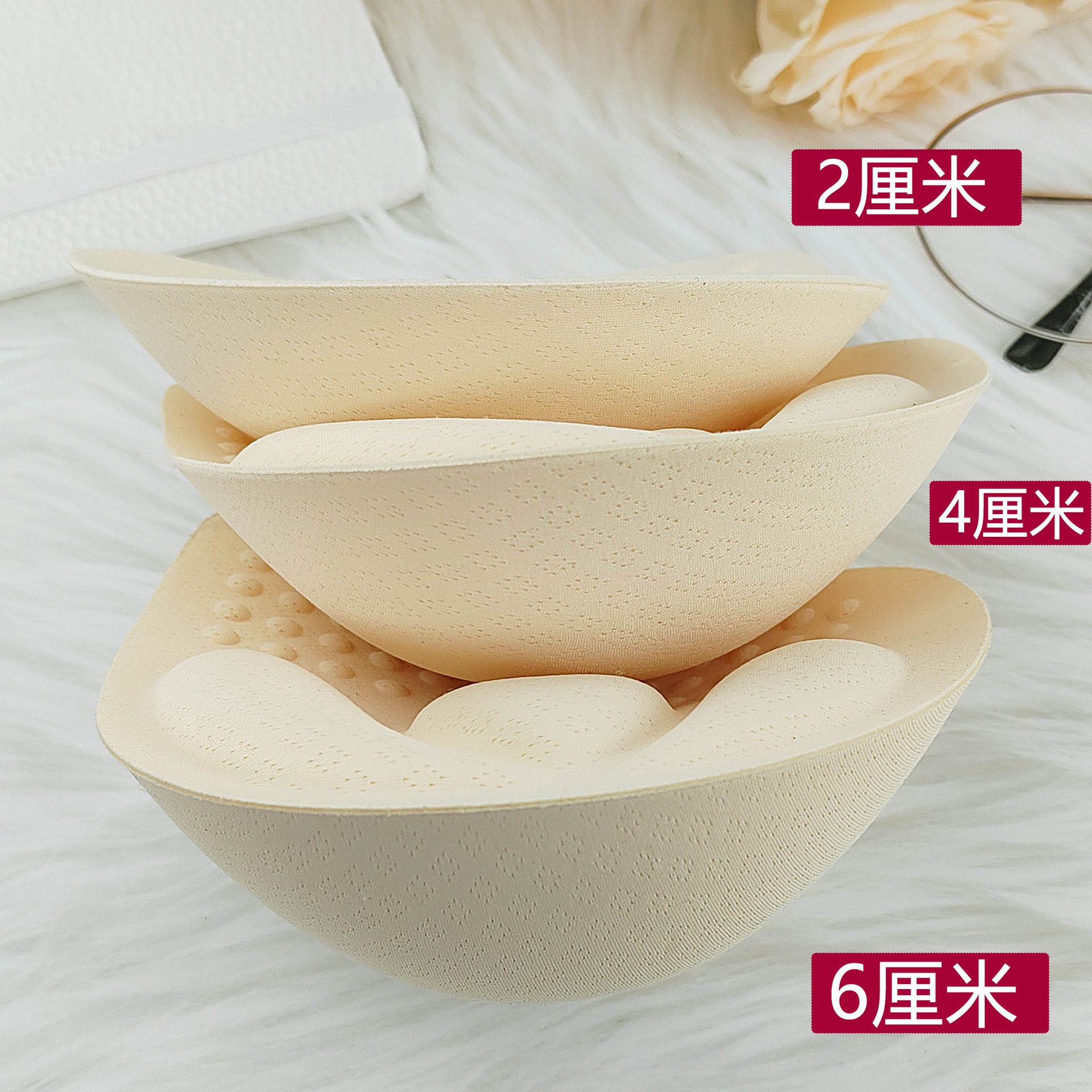 Picture of Water Drop Cup Integrated Ultra-Thick Sports Bra Pad Insert for Beautiful Back, Small Chest, One-Piece Flat Chest, Makes It Look Bigger, Thickened and Thin