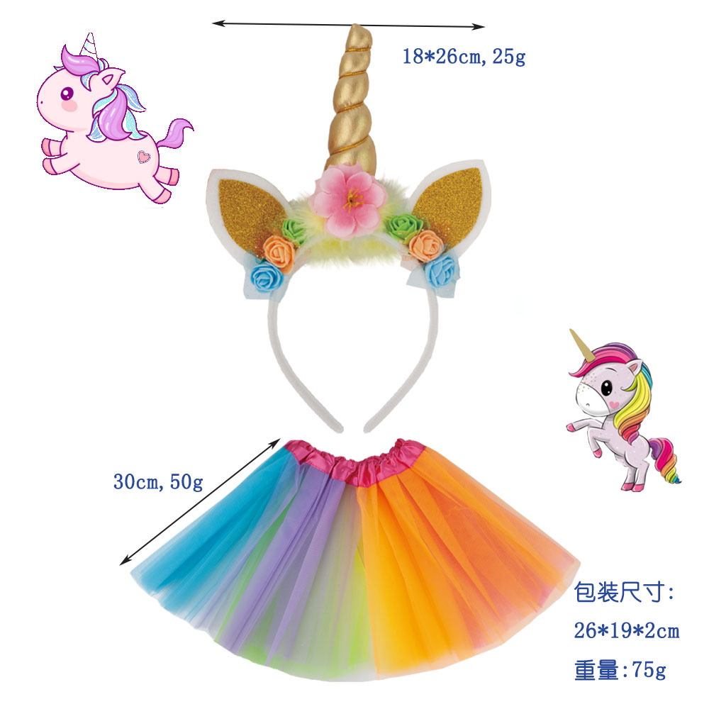 Picture of Halloween cross-border new unicorn hairband children holiday party headdress baby birthday gift hair accessories wholesale