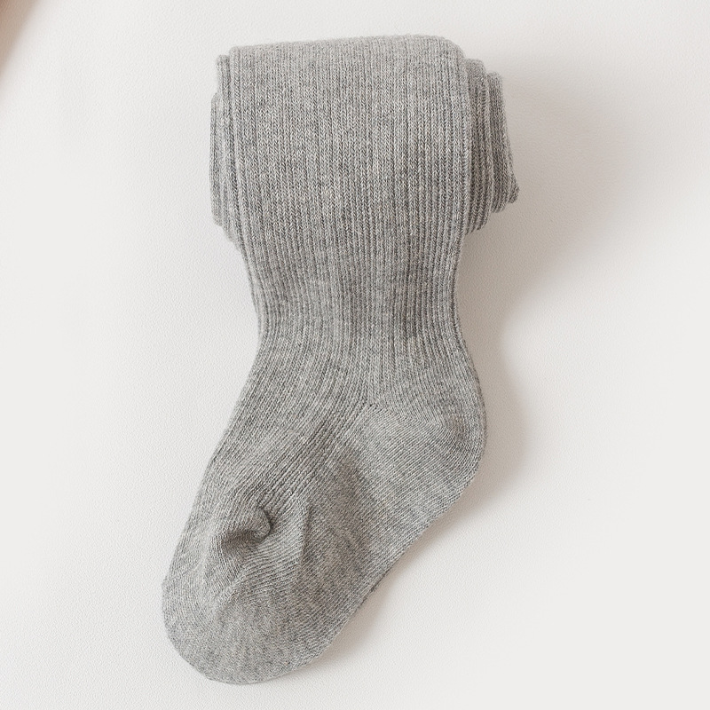 Picture of Children's Pantyhose Autum Pure Color Girls' Pantyhose Baby Socks Kidsren 0-4 Years Old Combed Cotton One-Piece Pantyhose