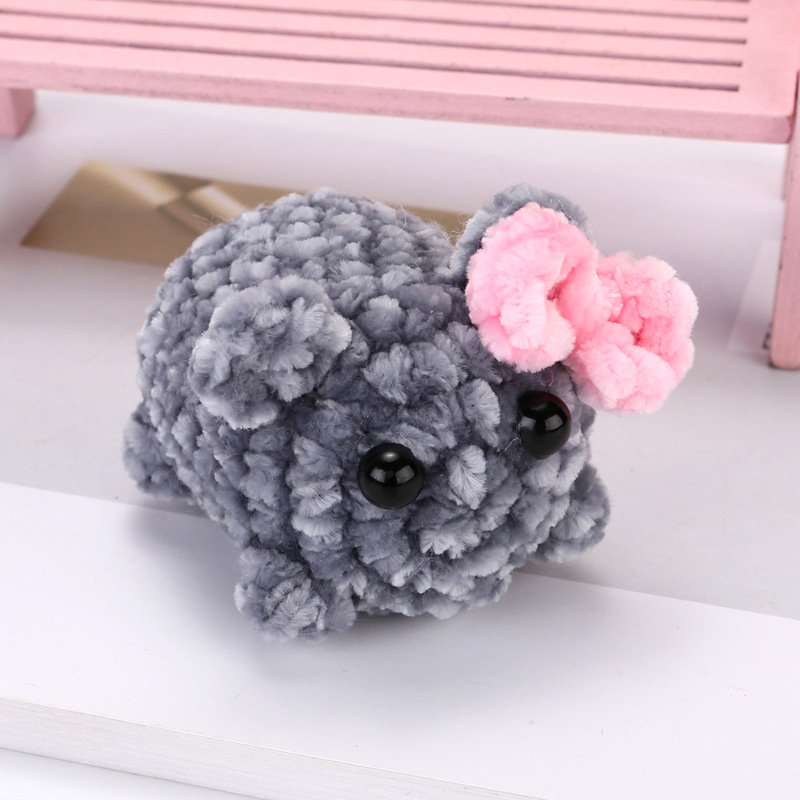 Picture of Lots of in stock Knitted Sad Music Hamster Keychain Pendant Squeaky Hamster Sound Hamster Keychain