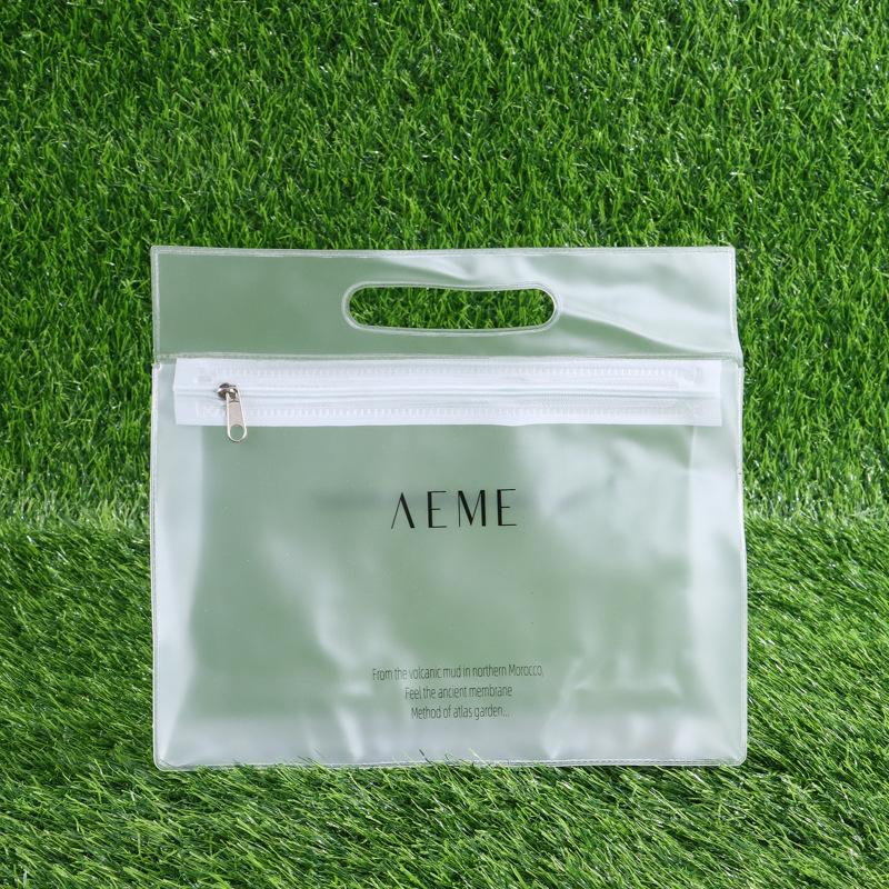Plastic Zipper Bag pvc Cosmetic Bag Transparent Waterproof Small Capacity Portable Travel Multifunctional Wash Storage Bag