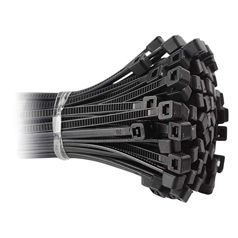 SOURCE Factory wholesale cable tie sold by kg black and white plastic strong binding cable tie dog cable tie