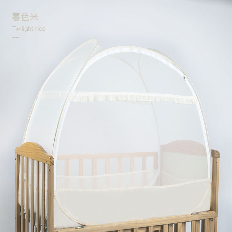 Picture of Crib mosquito net yurt magic mosquito net baby fall-proof mosquito net cover universal installation-free bottom foldable