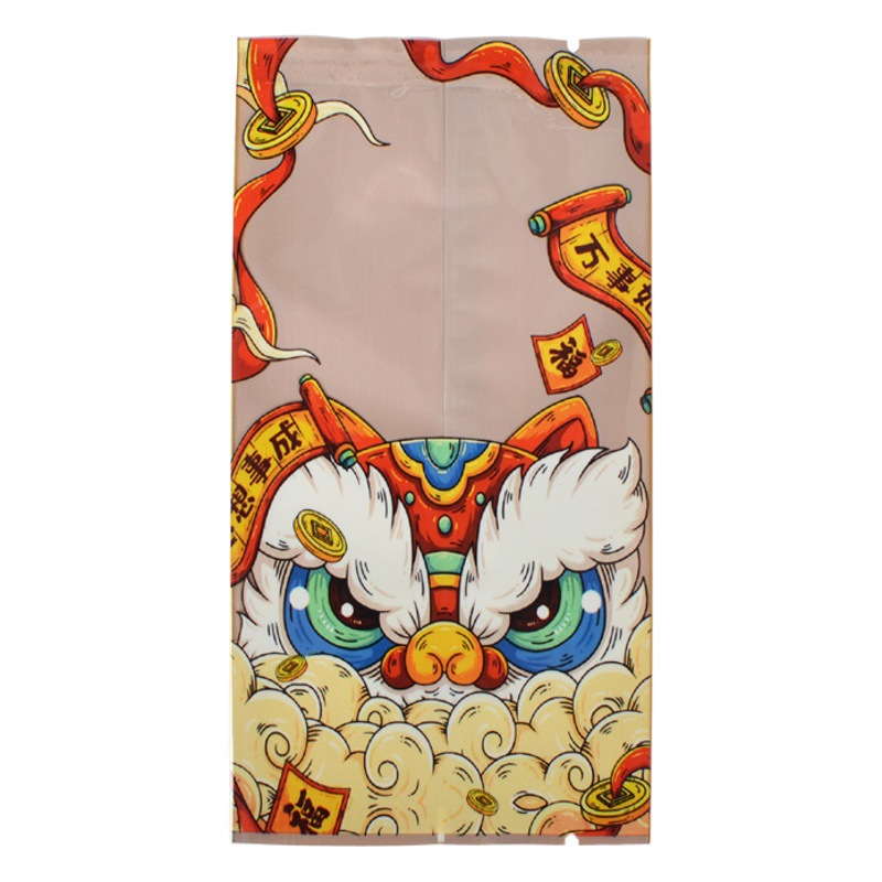 7*12 Lion Dance Two-in-One New Year Festive Festival Baking Snowflake Crisp Beek Pineapple Crisp Independent Packaging Bag