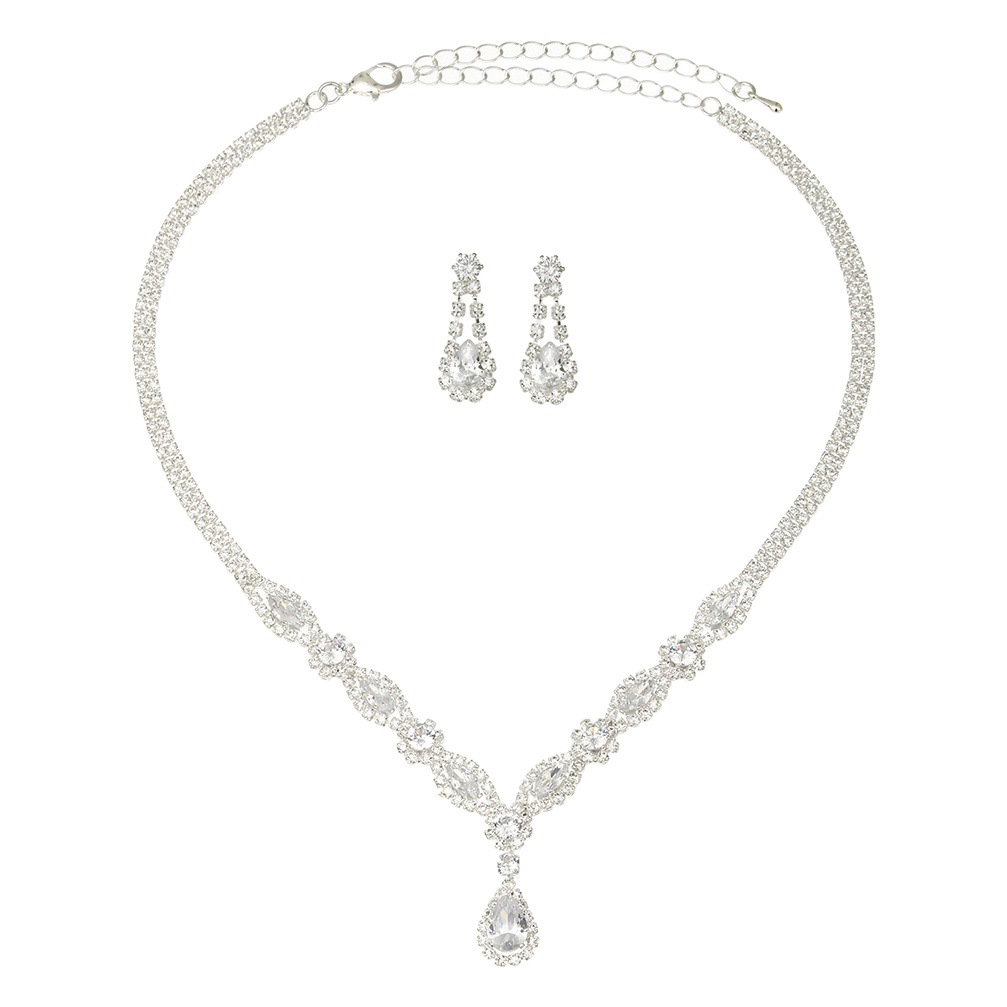 Europe and the United States jewelry wholesale cross-border source zircon bridal jewelry jewelry earrings bracelet necklace suit
