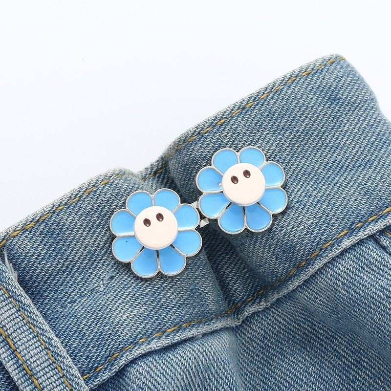 Picture of Chinese Knot Waist Buckle Pair Buckle Flat Bottom Removable Nail-free Seam-free Button Girl's Trouser Skirt Waist Size Change Artifact